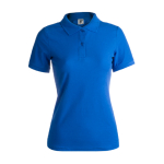 Polos personnalisables pour femmes en coton 180 g/m² Keya couleur bleu première vue