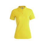 Polos personnalisables pour femmes en coton 180 g/m² Keya couleur jaune première vue