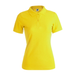Polos personnalisables pour femmes en coton 180 g/m² Keya couleur jaune première vue