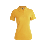 Polos personnalisables pour femmes en coton 180 g/m² Keya couleur jaune foncé première vue