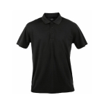 Polo technique promotionnel en polyester respirant 180 g/m² MKT couleur noir première vue