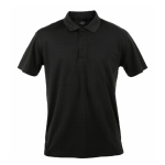 Polo technique promotionnel en polyester respirant 180 g/m² MKT couleur noir