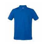 Polo technique promotionnel en polyester respirant 180 g/m² MKT couleur bleu première vue
