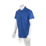 Polo technique promotionnel en polyester respirant 180 g/m² MKT couleur bleu deuxième vue