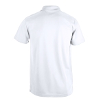 Polo technique promotionnel en polyester respirant 180 g/m² MKT couleur blanc