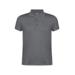 Polo technique promotionnel en polyester respirant 180 g/m² MKT couleur gris première vue