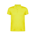 Polo technique promotionnel en polyester respirant 180 g/m² MKT couleur jaune première vue