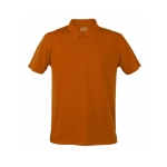 Polo technique promotionnel en polyester respirant 180 g/m² MKT couleur orange première vue