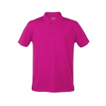 Polo technique promotionnel en polyester respirant 180 g/m² MKT couleur fuchsia première vue