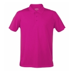 Polo technique promotionnel en polyester respirant 180 g/m² MKT couleur fuchsia première vue