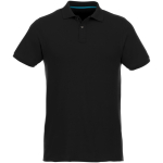 Polo en coton biologique et polyester recyclé 220 g/m² Elevate NXT couleur noir deuxième vue frontale