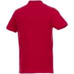 Polo en coton biologique et polyester recyclé 220 g/m² Elevate NXT couleur rouge troisième vue arrière