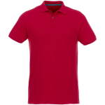 Polo en coton biologique et polyester recyclé 220 g/m² Elevate NXT couleur rouge deuxième vue frontale