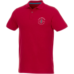 Polo en coton biologique et polyester recyclé 220 g/m² Elevate NXT couleur rouge vue impression sérigraphique