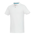 Polo en coton biologique et polyester recyclé 220 g/m² Elevate NXT couleur blanc