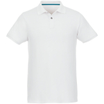Polos en coton biologique et polyester recyclé 220 g/m² Elevate NXT couleur blanc deuxième vue frontale