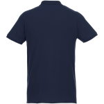 Polos en coton biologique et polyester recyclé 220 g/m² Elevate NXT couleur bleu marine deuxième vue arrière