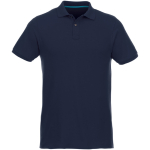 Polos en coton biologique et polyester recyclé 220 g/m² Elevate NXT couleur bleu marine deuxième vue frontale