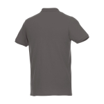 Polo en coton biologique et polyester recyclé 220 g/m² Elevate NXT couleur gris taupe troisième vue arrière