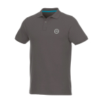 Polo en coton biologique et polyester recyclé 220 g/m² Elevate NXT couleur gris taupe