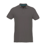 Polo en coton biologique et polyester recyclé 220 g/m² Elevate NXT couleur gris taupe deuxième vue frontale