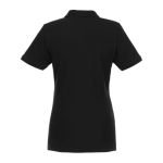 Polo femmes en coton bio et polyester recyclé 220 g/m² Elevate NXT couleur noir