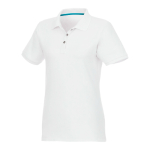 Polo femmes en coton bio et polyester recyclé 220 g/m² Elevate NXT couleur blanc