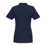 Polo femmes en coton bio et polyester recyclé 220 g/m² Elevate NXT couleur bleu marine