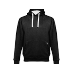 Sweat avec poche kangourou en coton et polyester 320 g/m² THC Moscow couleur blanc/noir première vue