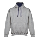 Sweat avec poche kangourou en coton et polyester 320 g/m² THC Moscow couleur gris chiné