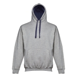 Sweat avec poche kangourou en coton et polyester 320 g/m² THC Moscow couleur gris chiné quatrième vue