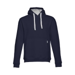 Sweat avec poche kangourou en coton et polyester 320 g/m² THC Moscow couleur bleu marine première vue
