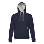 Sweat avec poche kangourou en coton et polyester 320 g/m² THC Moscow couleur bleu marine quatrième vue