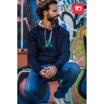 Sweat avec poche kangourou en coton et polyester 320 g/m² THC Moscow couleur bleu marine vue image ambiance