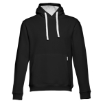 Sweat avec poche kangourou en coton et polyester 320 g/m² THC Moscow couleur noir/gris