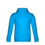 Sweat promotionnel en coton et polyester 320 g/m² THC Phoenix Kids couleur cyan