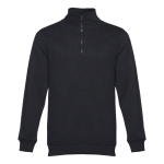 Sweats avec fermeture ¼ en coton et polyester 320 g/m² THC Budapest couleur noir