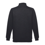 Sweats avec fermeture ¼ en coton et polyester 320 g/m² THC Budapest couleur noir