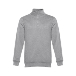 Sweats avec fermeture ¼ en coton et polyester 320 g/m² THC Budapest couleur gris première vue