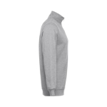 Sweats avec fermeture ¼ en coton et polyester 320 g/m² THC Budapest couleur gris troisième vue
