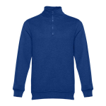 Sweats avec fermeture ¼ en coton et polyester 320 g/m² THC Budapest couleur bleu roi première vue