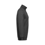 Sweats avec fermeture ¼ en coton et polyester 320 g/m² THC Budapest couleur gris graphite troisième vue