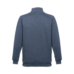 Sweats avec fermeture ¼ en coton et polyester 320 g/m² THC Budapest couleur bleu chiné deuxième vue