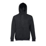 Sweats sérigraphiés en coton et polyester 320 g/m² THC Amsterdam couleur noir quatrième vue