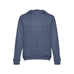 Sweats sérigraphiés en coton et polyester 320 g/m² THC Amsterdam couleur bleu chiné première vue