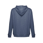 Sweats sérigraphiés en coton et polyester 320 g/m² THC Amsterdam couleur bleu chiné deuxième vue