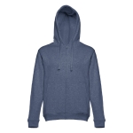 Sweats sérigraphiés en coton et polyester 320 g/m² THC Amsterdam couleur bleu chiné quatrième vue