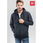 Sweats sérigraphiés en coton et polyester 320 g/m² THC Amsterdam couleur bleu marine