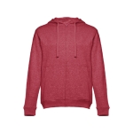 Sweats sérigraphiés en coton et polyester 320 g/m² THC Amsterdam couleur rouge chiné première vue