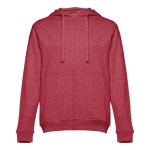 Sweats sérigraphiés en coton et polyester 320 g/m² THC Amsterdam couleur rouge chiné